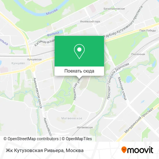 Карта Жк Кутузовская Ривьера