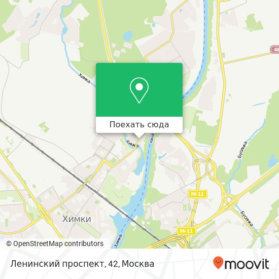 Карта Ленинский проспект, 42