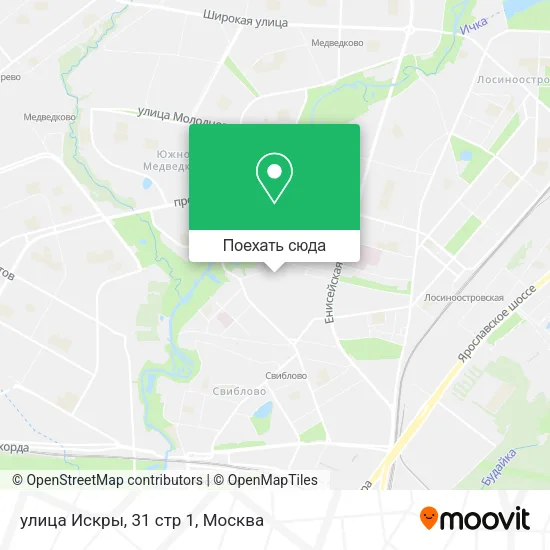 Карта улица Искры, 31 стр 1