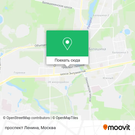 Карта проспект Ленина
