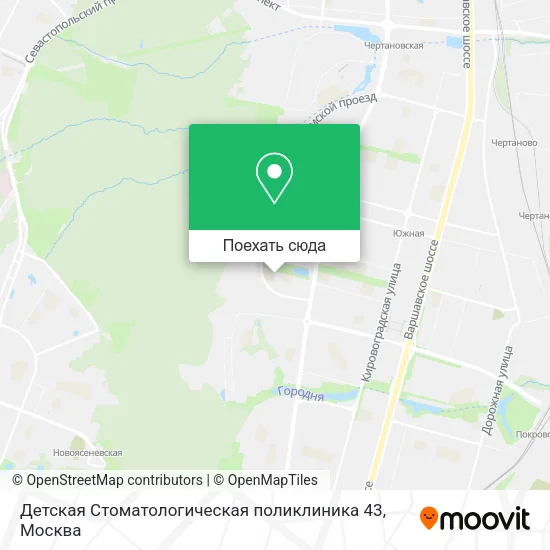 Карта Детская Стоматологическая поликлиника 43