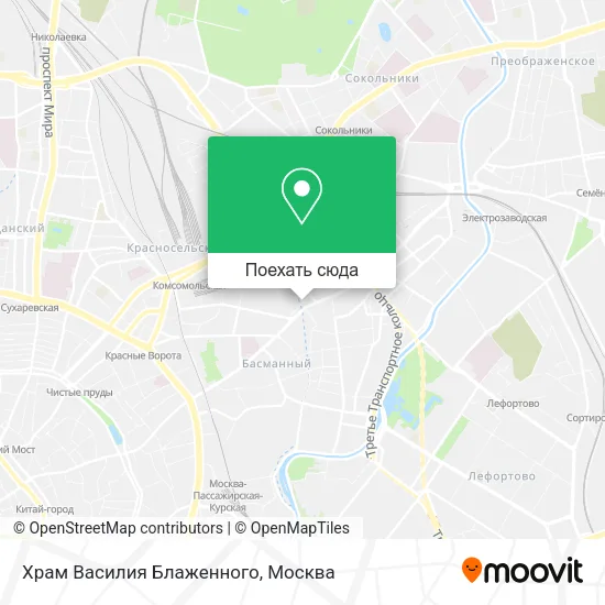 Карта Храм Василия Блаженного