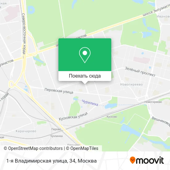 Карта 1-я Владимирская улица, 34