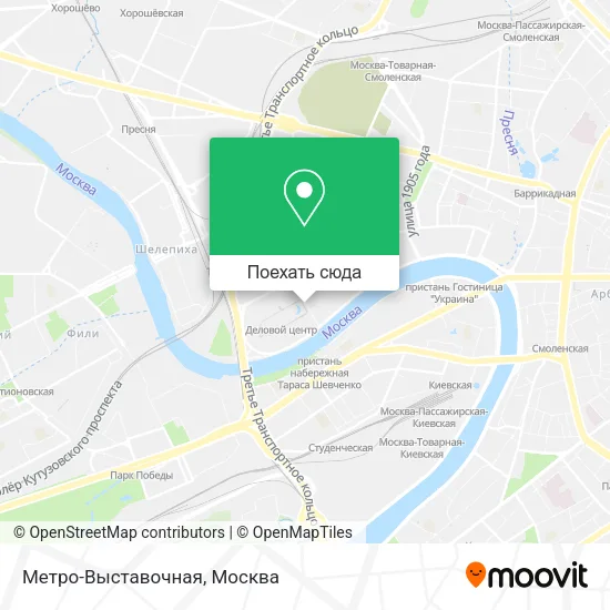 Карта Метро-Выставочная