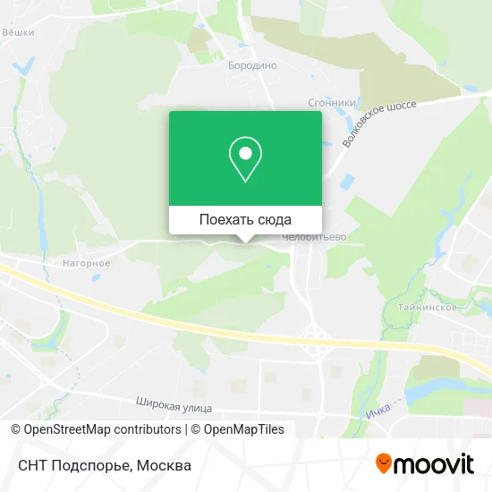 Карта СНТ Подспорье