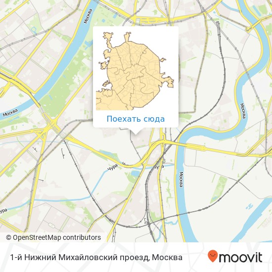 Карта 1-й Нижний Михайловский проезд