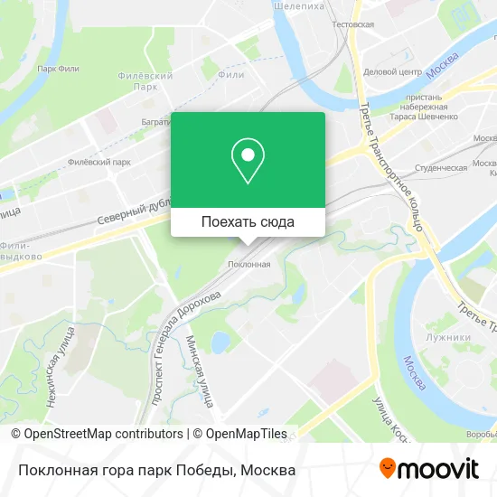 Карта Поклонная гора парк Победы