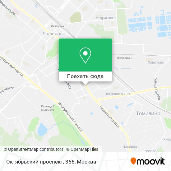 Карта люберцы октябрьский проспект