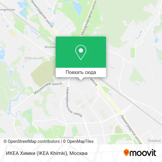 Карта ИКЕА Химки (IKEA Khimki)