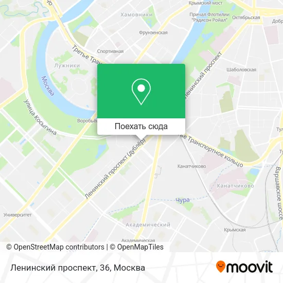 Карта Ленинский проспект, 36