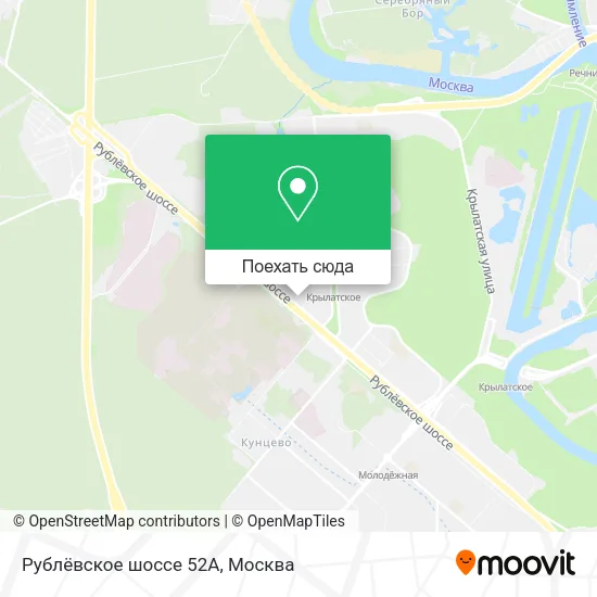 Карта Рублёвское шоссе 52А