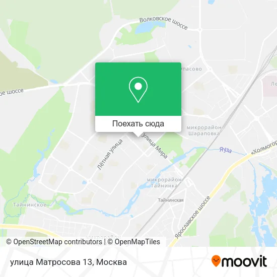 Карта улица Матросова 13