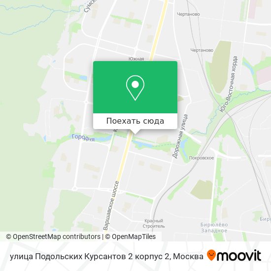 Карта улица Подольских Курсантов 2 корпус 2