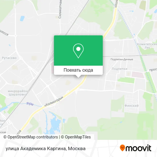 Карта улица Академика Каргина