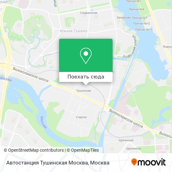 Карта Автостанция Тушинская Москва