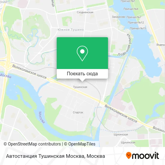 Карта Автостанция Тушинская Москва