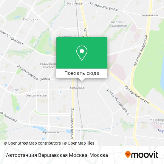 Автовокзал варшавское москва карта