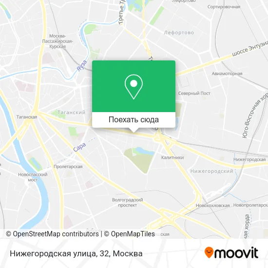 Карта Нижегородская улица, 32