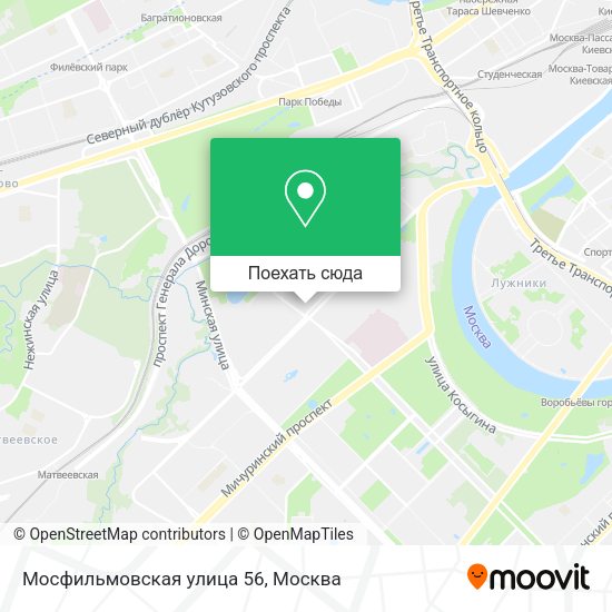 Карта Мосфильмовская улица 56