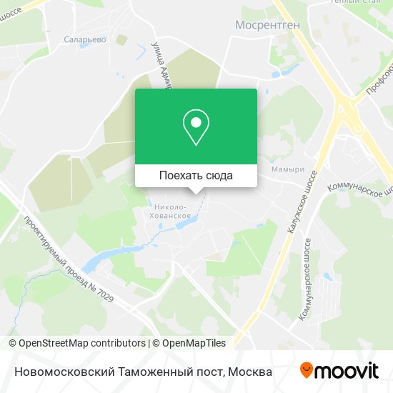 Карта Новомосковский Таможенный пост