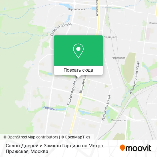 Карта Салон Дверей и Замков Гардиан на Метро Пражская