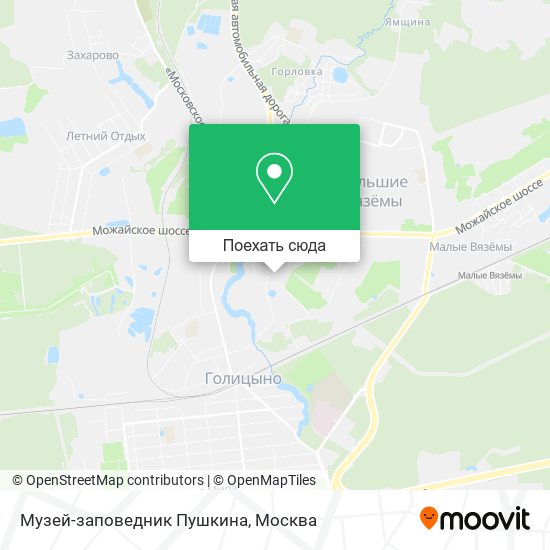 Карта Музей-заповедник Пушкина