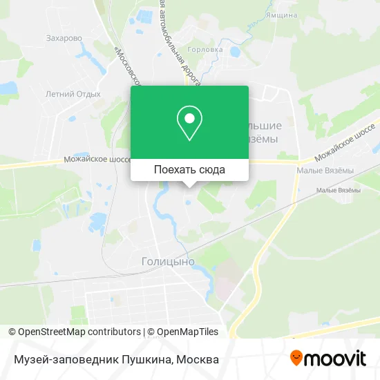 Карта Музей-заповедник Пушкина