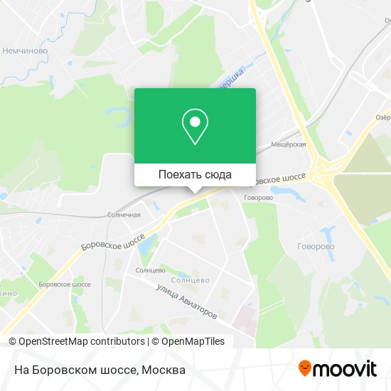 Карта На Боровском шоссе