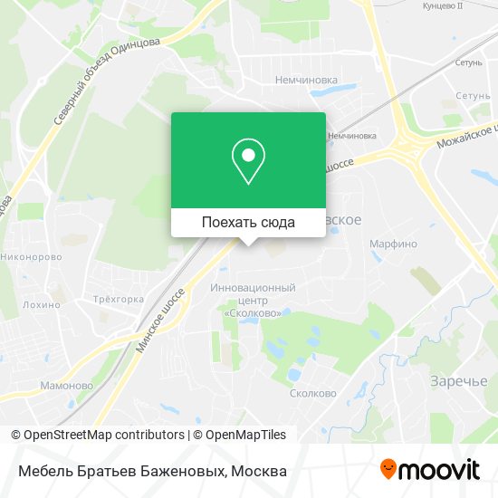 Карта Мебель Братьев Баженовых