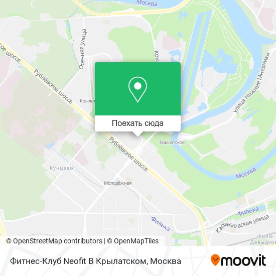 Карта Фитнес-Клуб Neofit В Крылатском