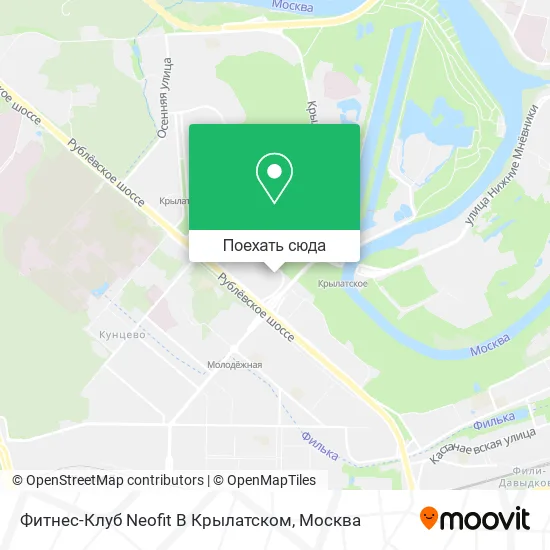 Карта Фитнес-Клуб Neofit В Крылатском