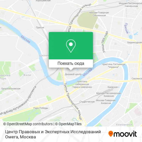 Карта Центр Правовых и Экспертных Исследований Омега