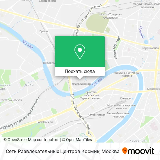 Карта Сеть Развлекательных Центров Космик