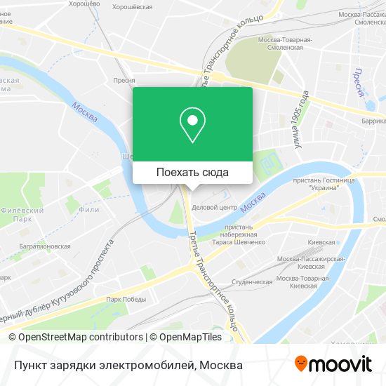 Карта Пункт зарядки электромобилей