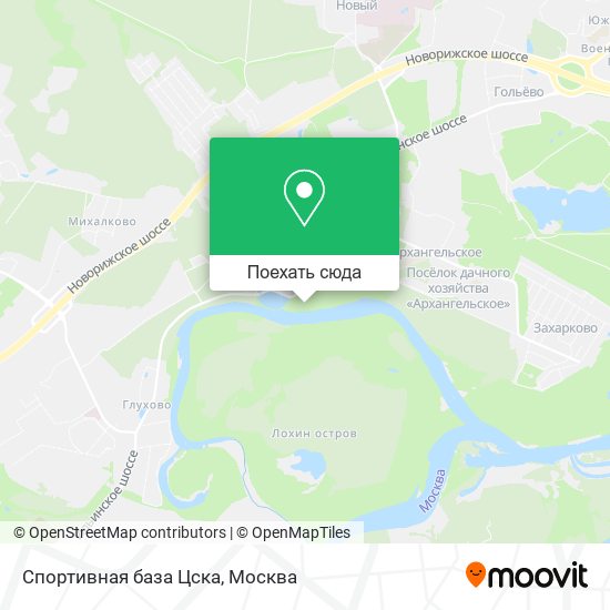 Карта Спортивная база Цска