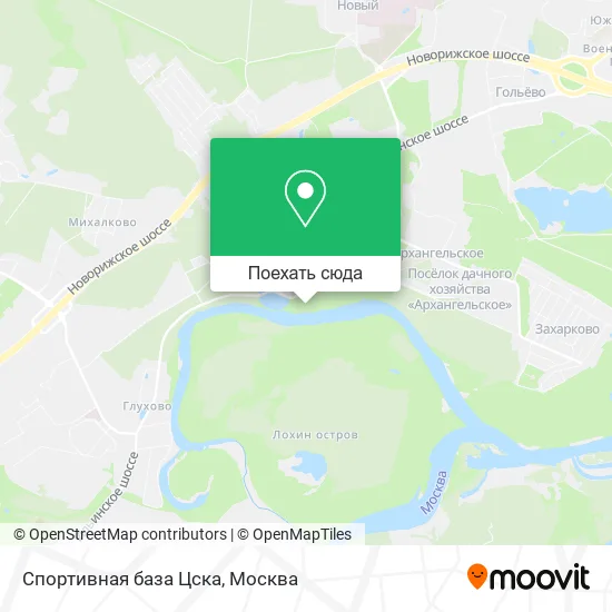 Карта Спортивная база Цска