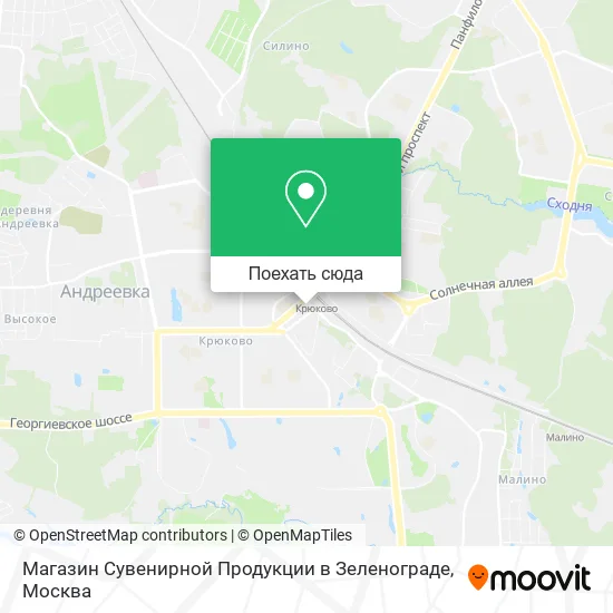 Карта Магазин Сувенирной Продукции в Зеленограде