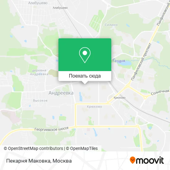 Карта Пекарня Маковка