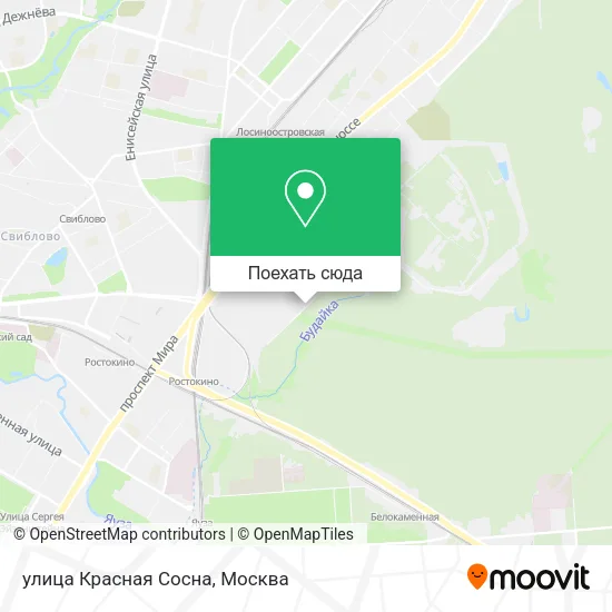 Карта улица Красная Сосна