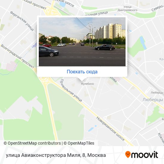 Карта улица Авиаконструктора Миля, 8