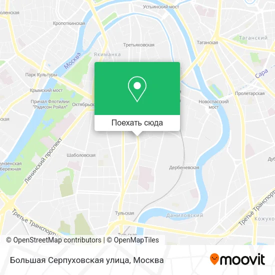 Карта Большая Серпуховская улица
