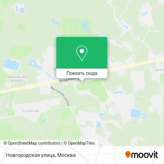 Карта Новгородская улица