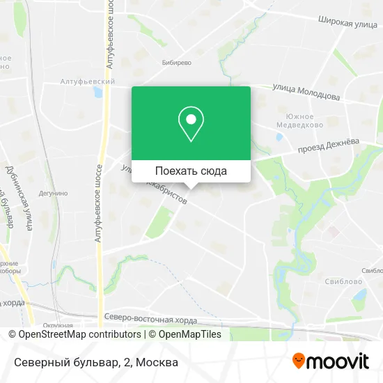 Карта Северный бульвар, 2