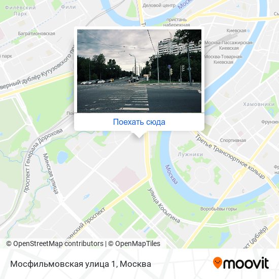 Карта Мосфильмовская улица 1