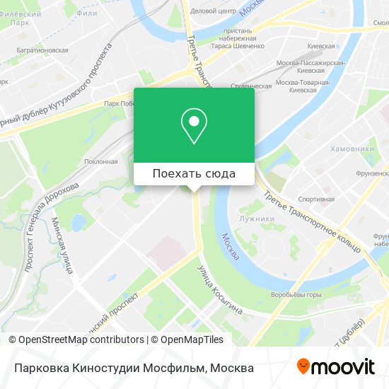 Карта Парковка Киностудии Мосфильм