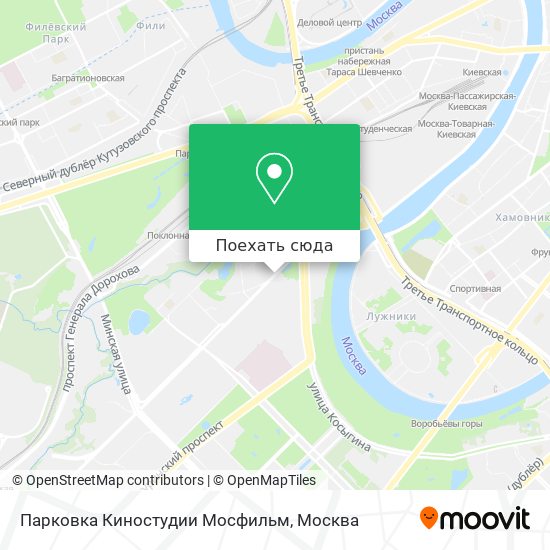 Карта Парковка Киностудии Мосфильм