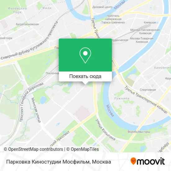 Карта Парковка Киностудии Мосфильм
