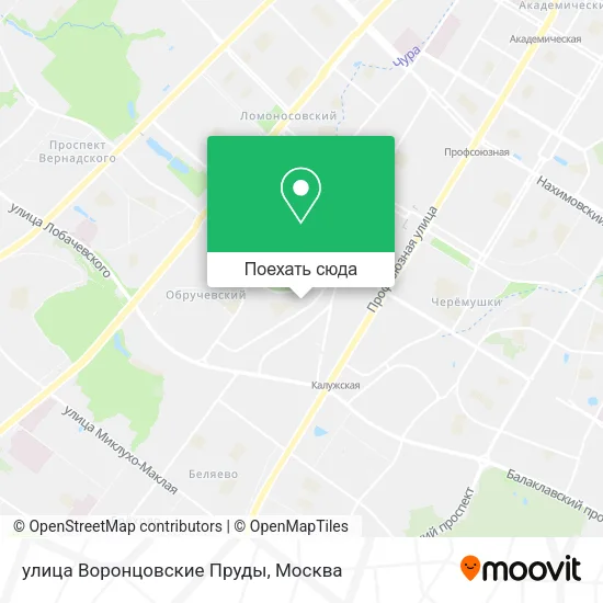Карта улица Воронцовские Пруды