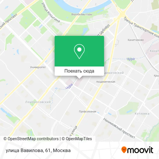 Карта улица Вавилова, 61