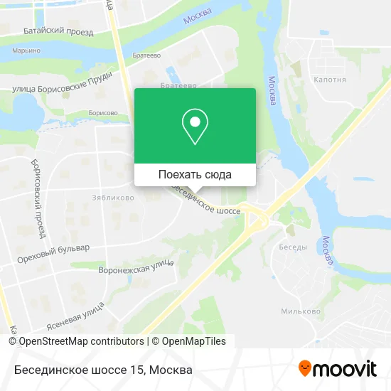 Карта Бесединское шоссе 15